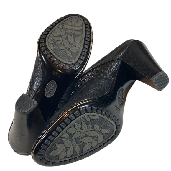 Söfft Heeled Leather Black Mules with Studs - Picture 10 of 14